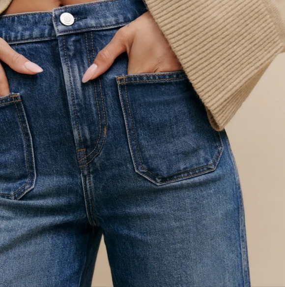 Reformation Denim - REFORMATION ALYSSA HIGH WAIST WIDE LEG JEANS SZ 27